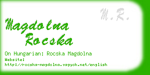 magdolna rocska business card